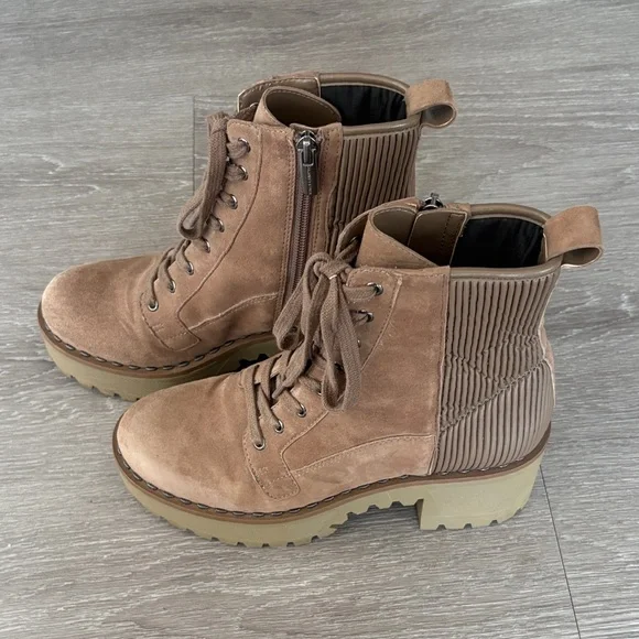 Vince Camuto Brown Lace-Up Boots - Picture 3 of 6